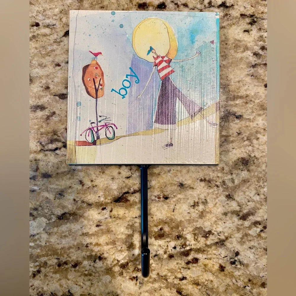 Beautiful Decorative Wood and Metal Children’s Clothing/Coat Hook